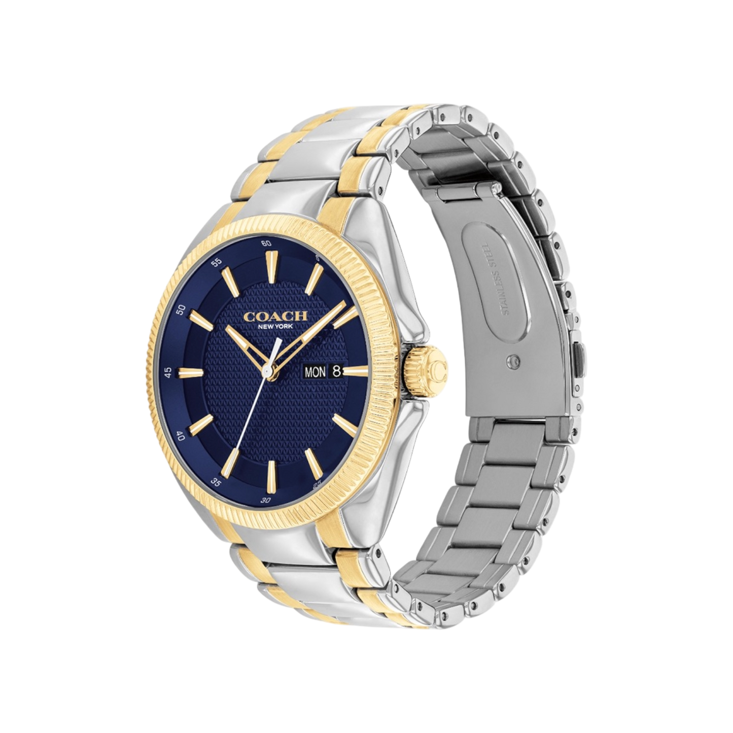 Coach Jackson Men's Blue Dial & Two Tone Bracelet Strap Watch 45mm
