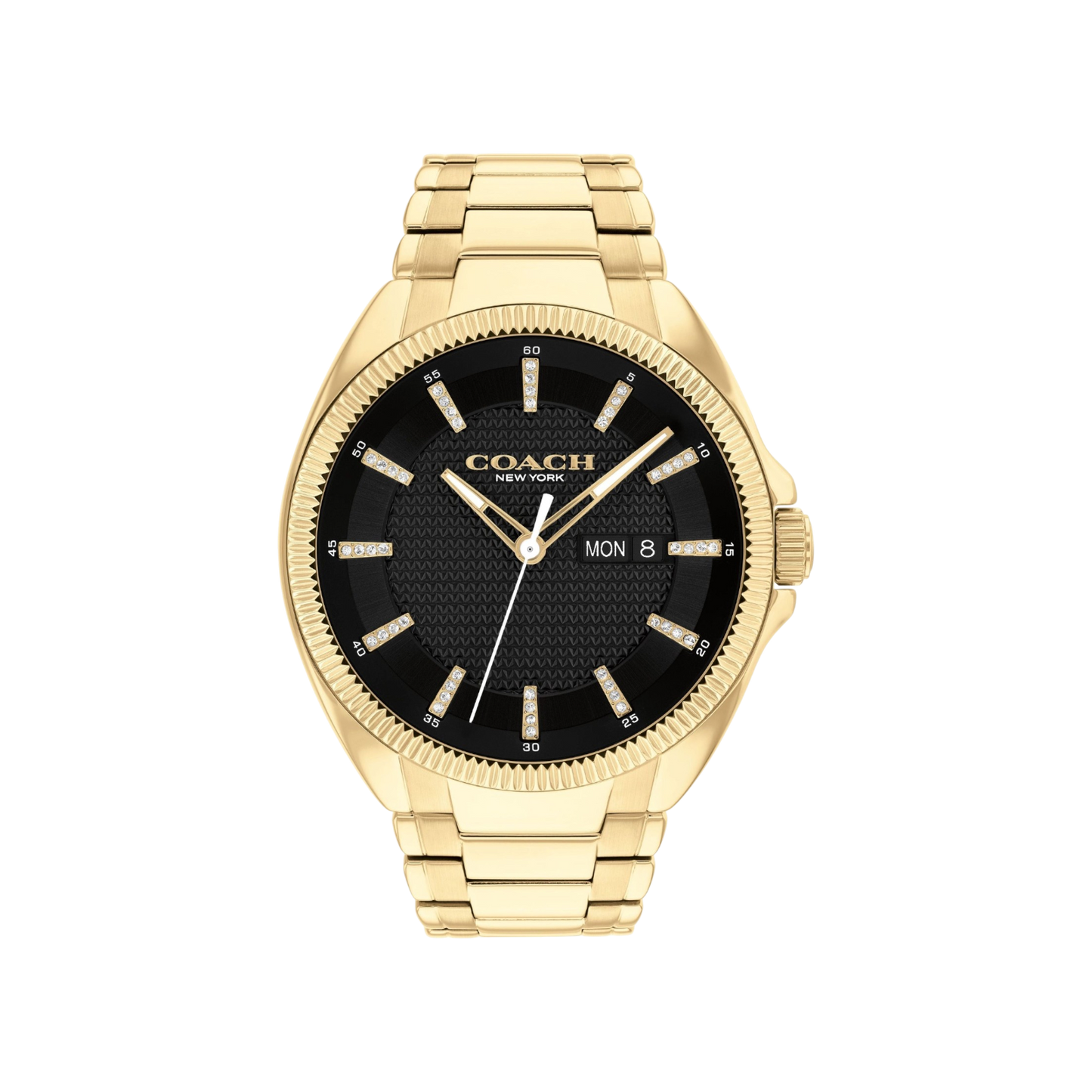Coach Jackson Men's Black Dial & Gold Bracelet Strap Watch 45mm