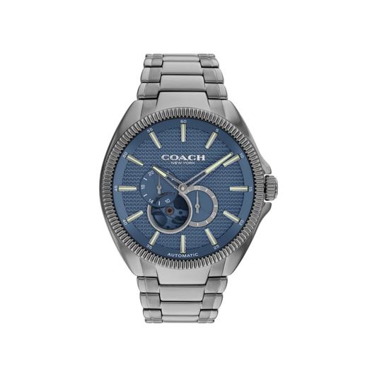 Coach Jackson Men's Blue Dial & Grey Bracelet Strap Watch 45mm