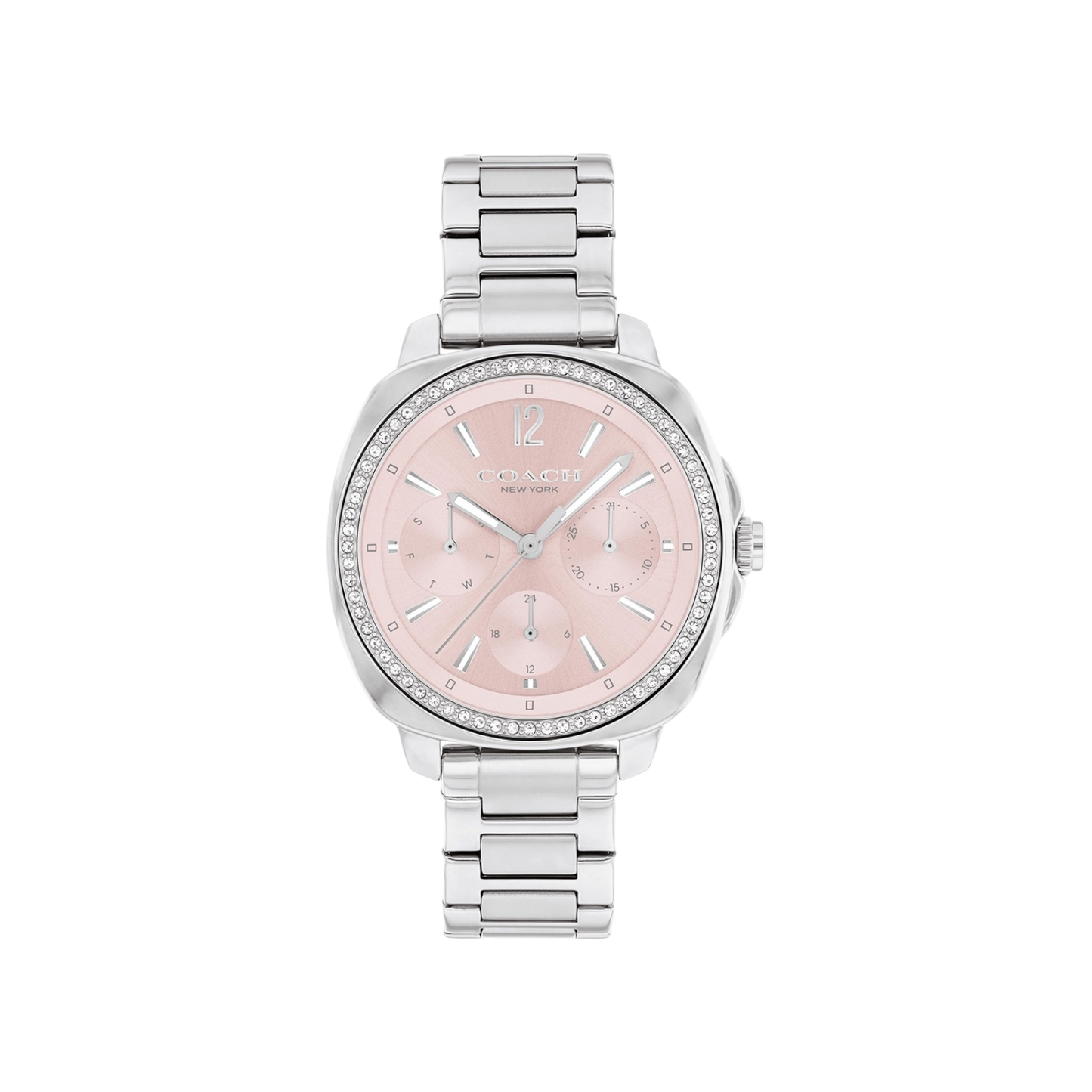 Coach Kitt Women's Pink Dial & Silver Bracelet Strap Watch 34mm