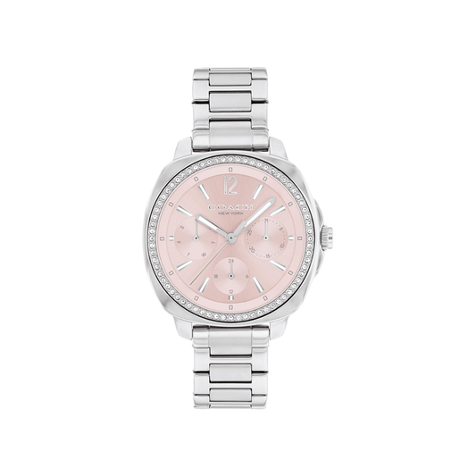 Coach Kitt Women's Pink Dial & Silver Bracelet Strap Watch 34mm