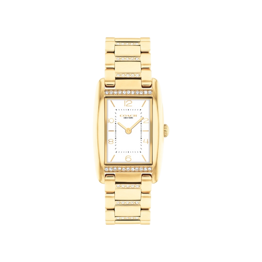 Coach Reese White Dial & Gold Bracelet Strap Watch 24mmx35mm