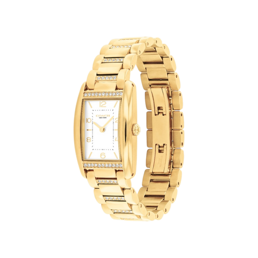 Coach Reese White Dial & Gold Bracelet Strap Watch 24mmx35mm