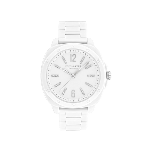 Coach Kitt Women's White Ceremic Bracelet Strap Watch 38mm
