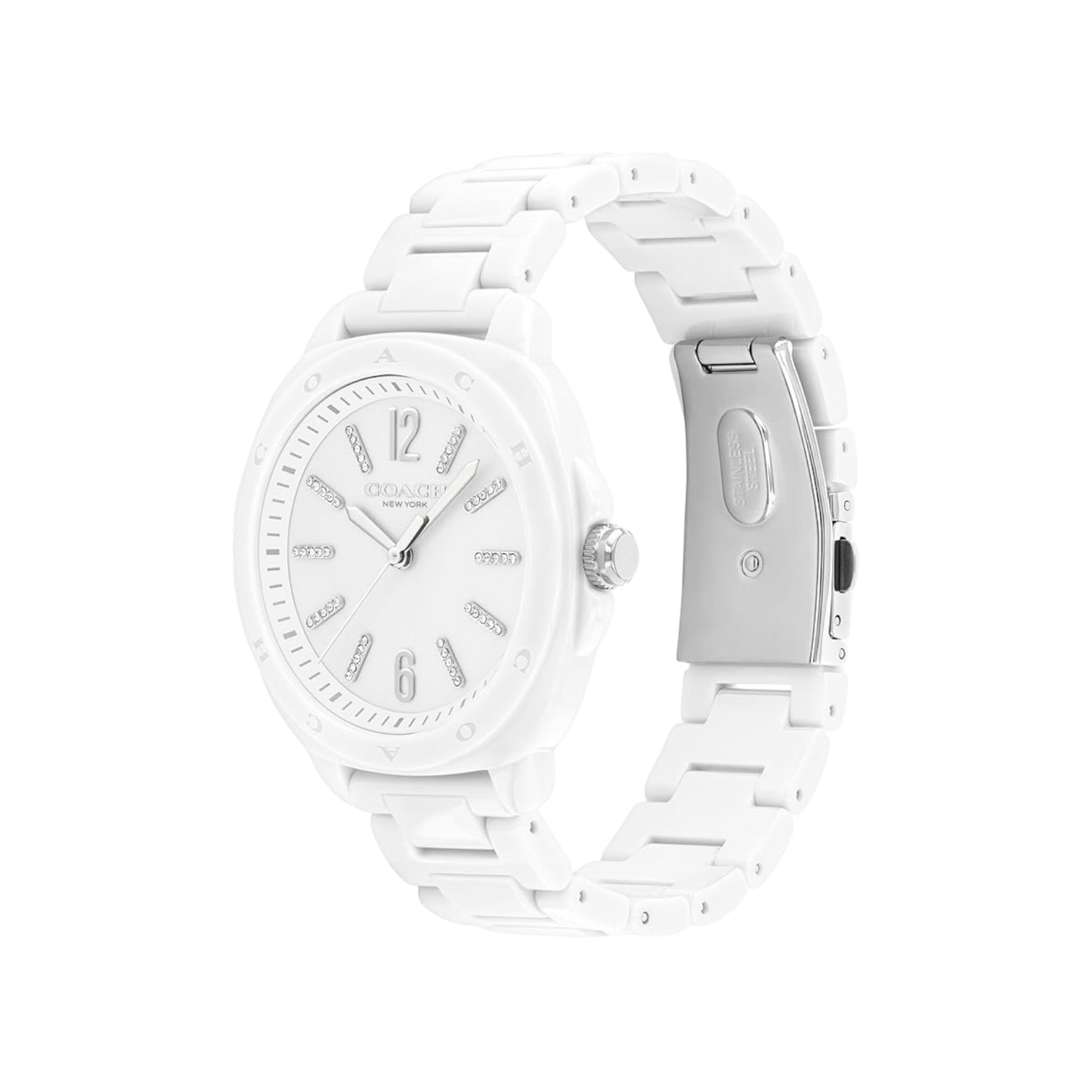 Coach Kitt Women's White Ceremic Bracelet Strap Watch 38mm