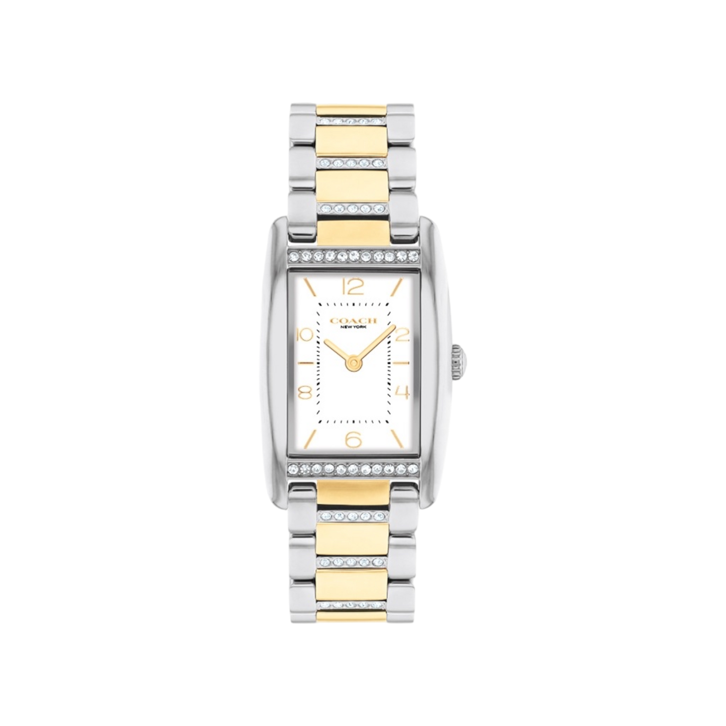 Coach Reese Women's White Dial & Two Tone Bracelet Watch 24mmx35mm