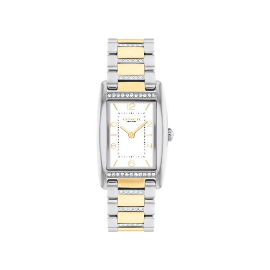 Coach Reese Women's White Dial & Two Tone Bracelet Watch 24mmx35mm