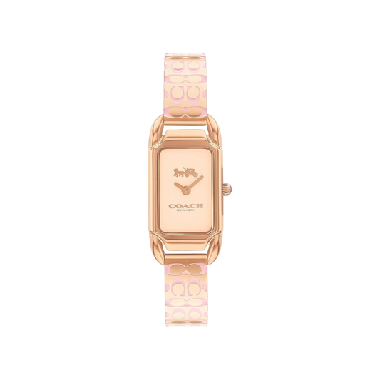 Coach Cadie Women's Rose Gold Bracelet Strap Watch 17.5mmx28.5mm