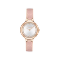 Coach Chelsea Women's Silver Dial with Rose Gold Case & Pink Translucent Bangle Bracelet Strap Watch 27mm