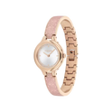Coach Chelsea Women's Silver Dial with Rose Gold Case & Pink Translucent Bangle Bracelet Strap Watch 27mm