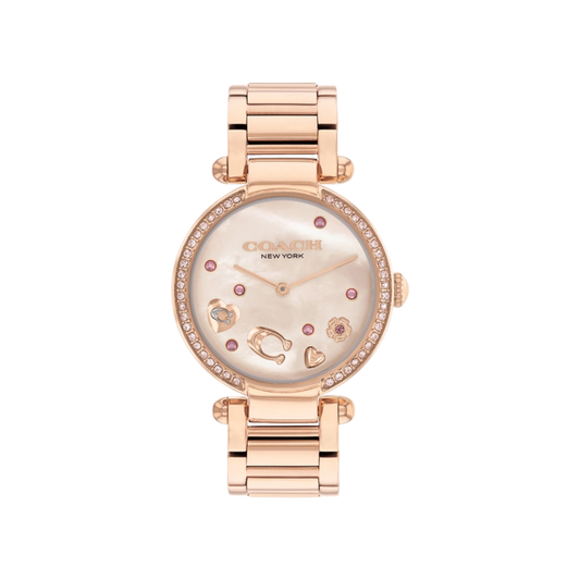 Coach Cary Women's Rose Gold Bracelet Strap Watch 34mm
