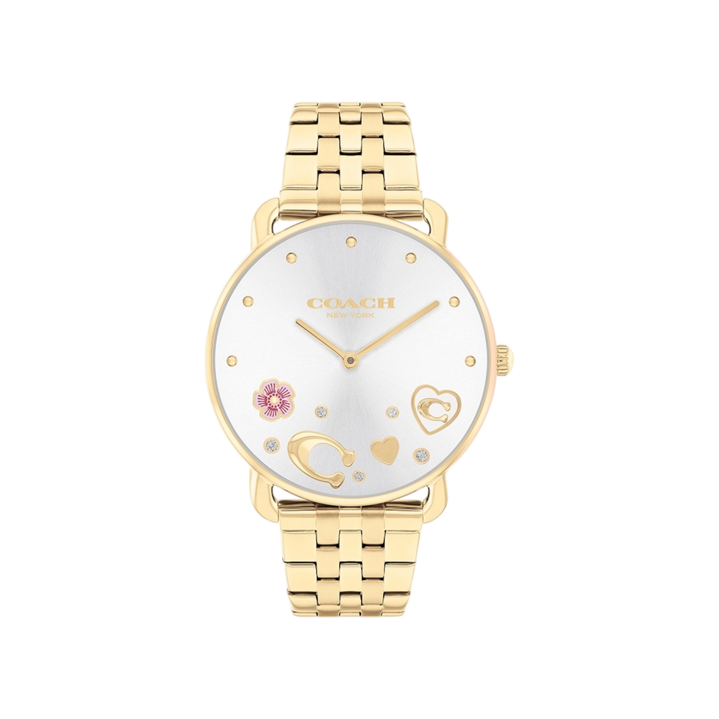 Coach Elliot Women's Silver Dial & Gold Bracelet Strap Watch 36mm