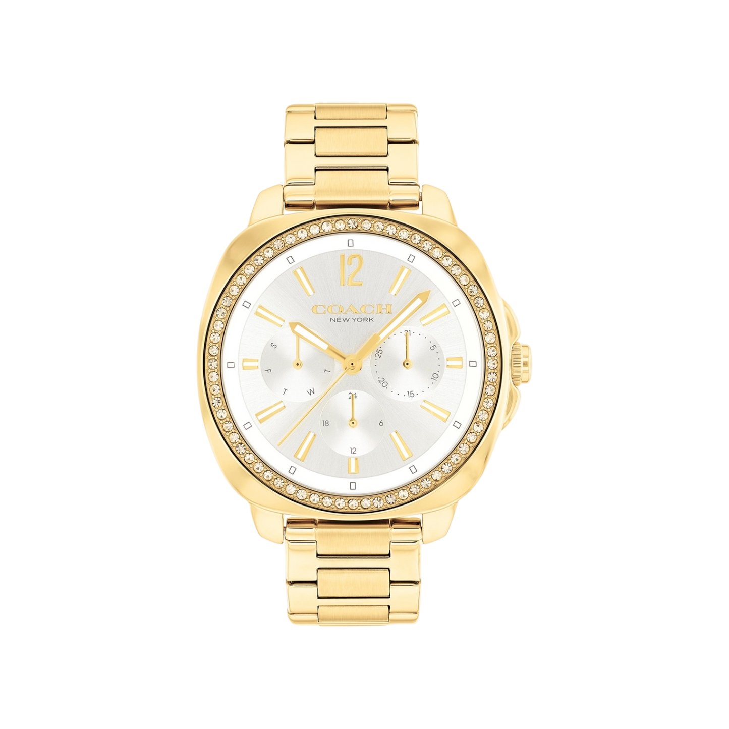 Coach Kitt Silver Dial & Gold Bracelet Strap Watch 38mm