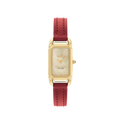 Coach Cadie Women's Ivory Mother of Pearl Dial with Gold Case & Red Leather Strap Watch 17.5mmx28.5mm