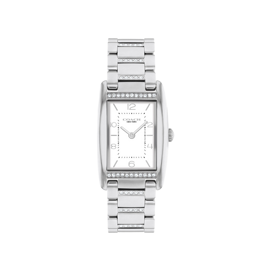 Coach Reese Women's White Dial & Silver Bracelet Strap Watch 24mmx35mm