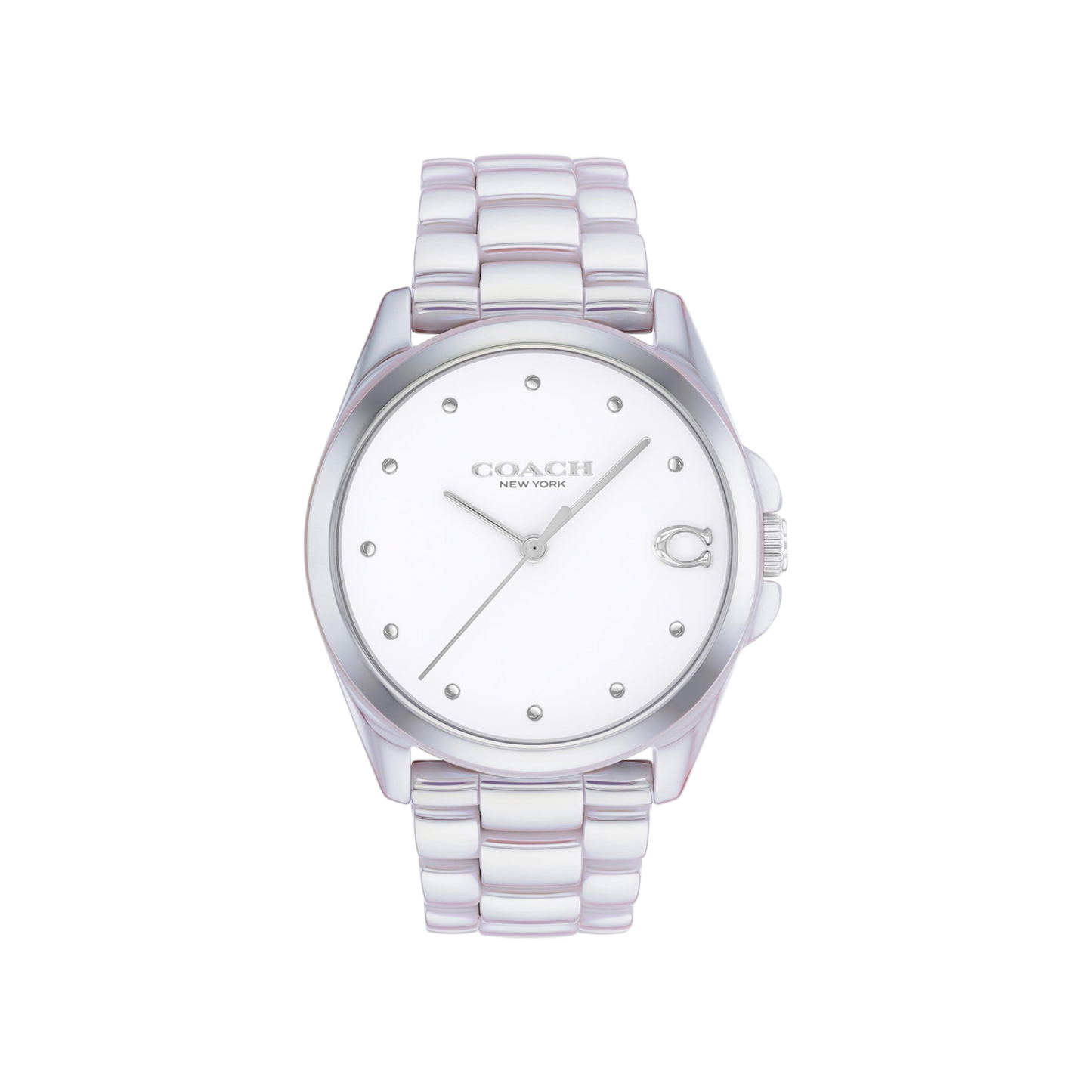 Coach Greyson Women's White Ceremic Bracelet Strap Watch 36mm