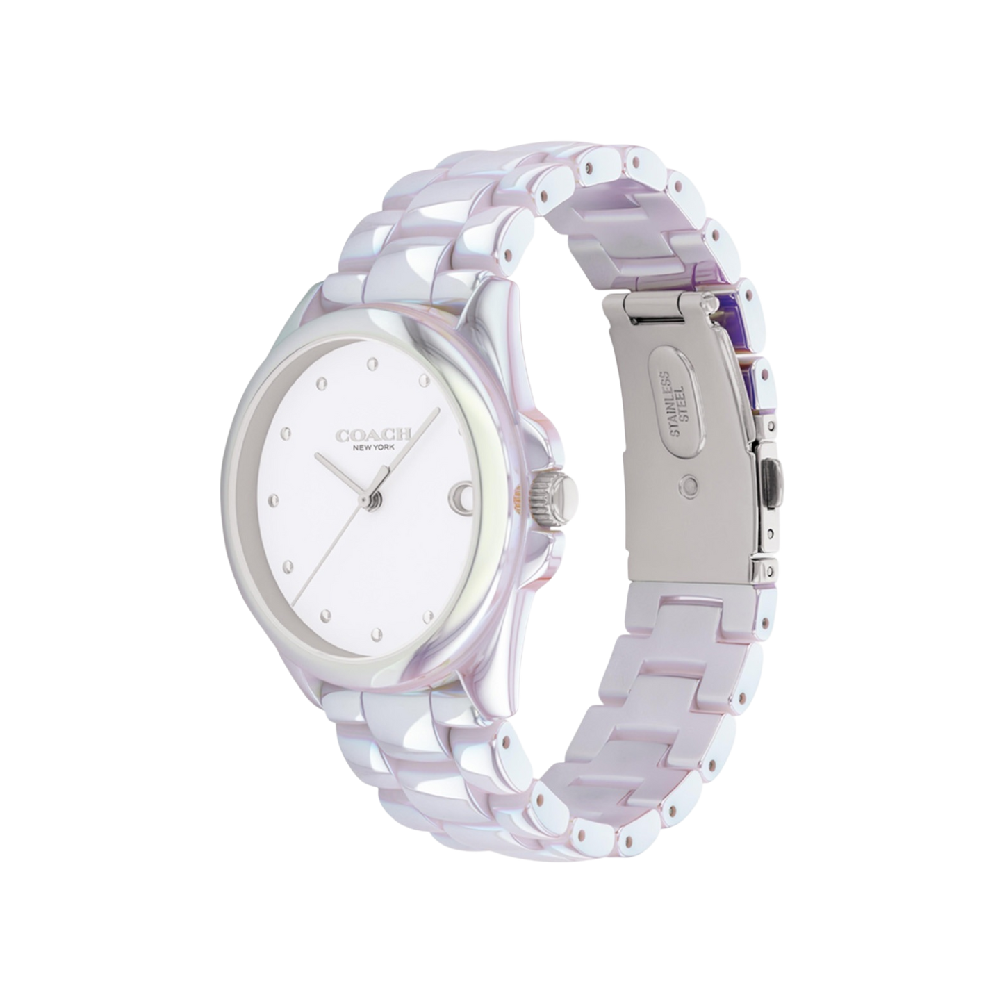 Coach Greyson Women's White Ceremic Bracelet Strap Watch 36mm