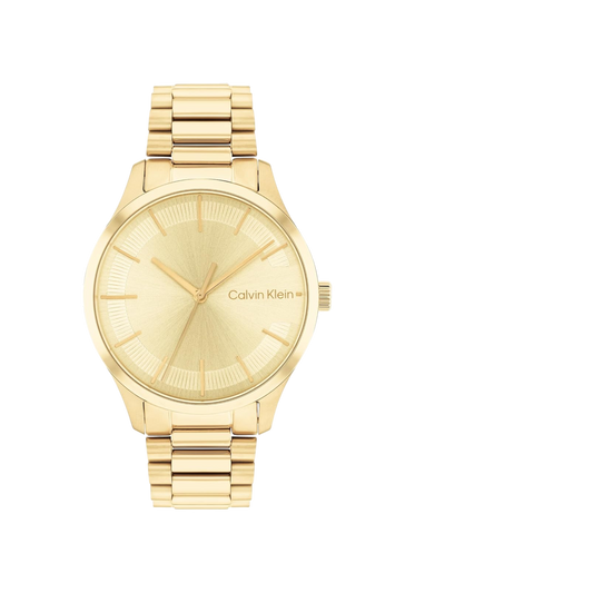 Calvin Klein Iconic Unisex Gold Bracelet Strap Watch 35mm