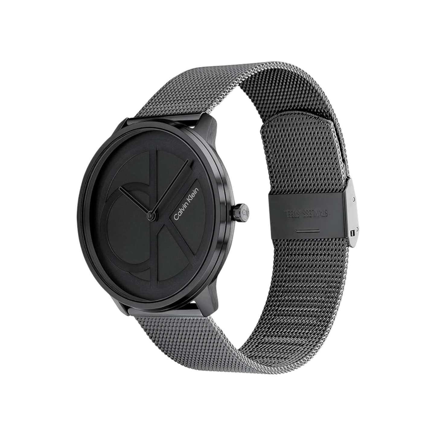 Calvin Klein Iconic Unisex Black Mesh Strap Watch 40mm