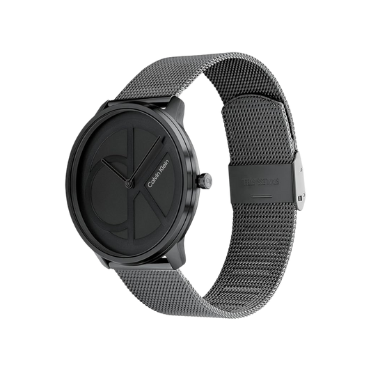 Calvin Klein Iconic Unisex Black Mesh Strap Watch 40mm