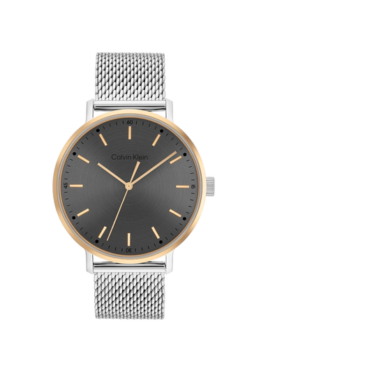 Calvin Klein Modern Men's Grey Dial & Silver Mesh Strap Watch 42mm