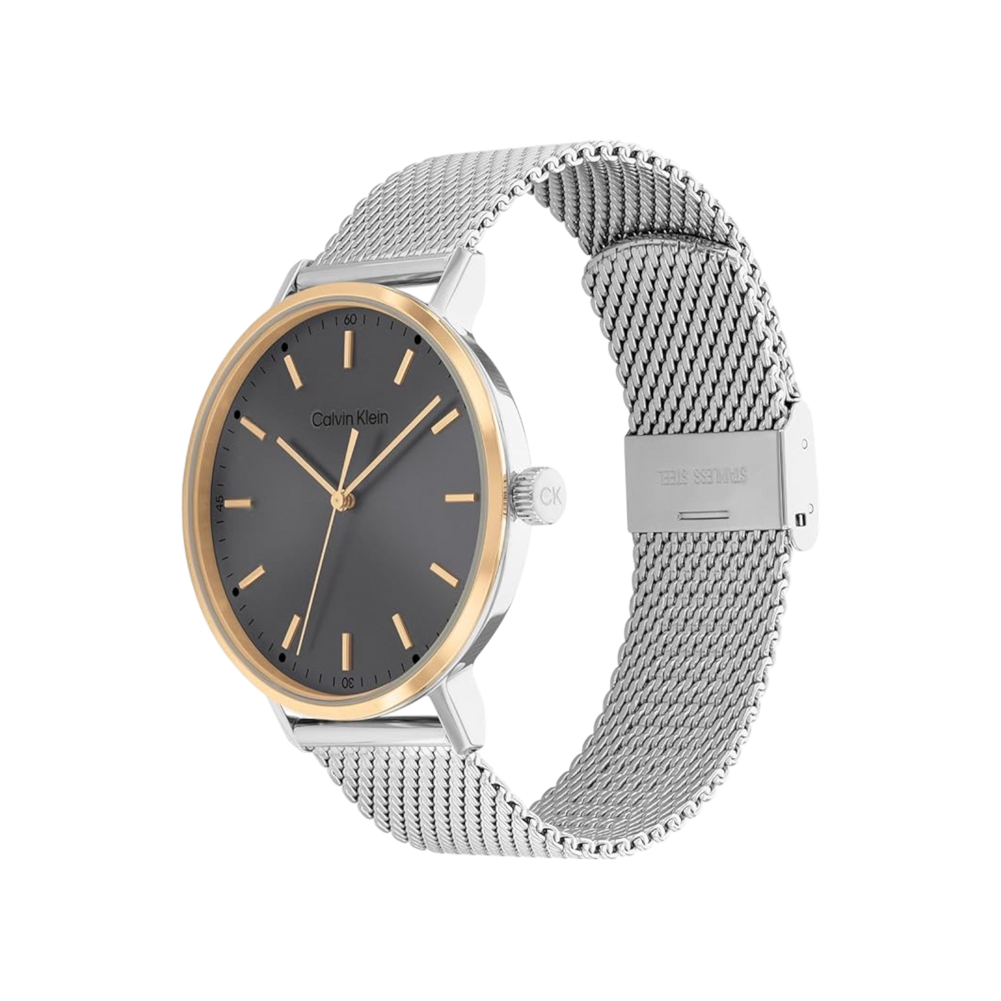 Calvin Klein Modern Men's Grey Dial & Silver Mesh Strap Watch 42mm
