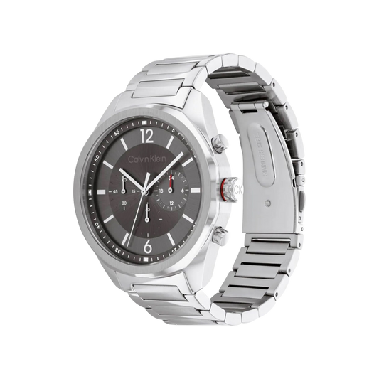 Calvin Klein Force Men's Grey Dial & Silver Bracelet Strap Watch 44mm
