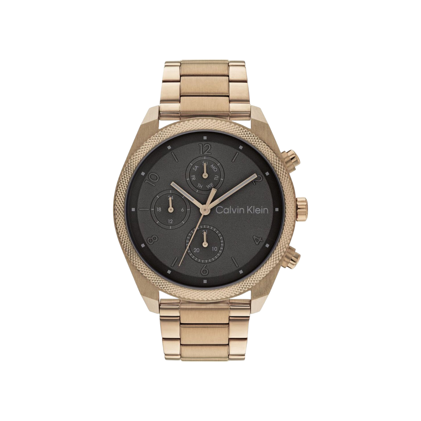 Calvin Klein Impact Men's Black Dial & Gold Bracelet Watch 44mm
