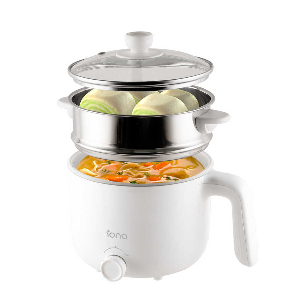 Iona 1.2L Ceramic Mini Multi Cooker White (GLMC1812)