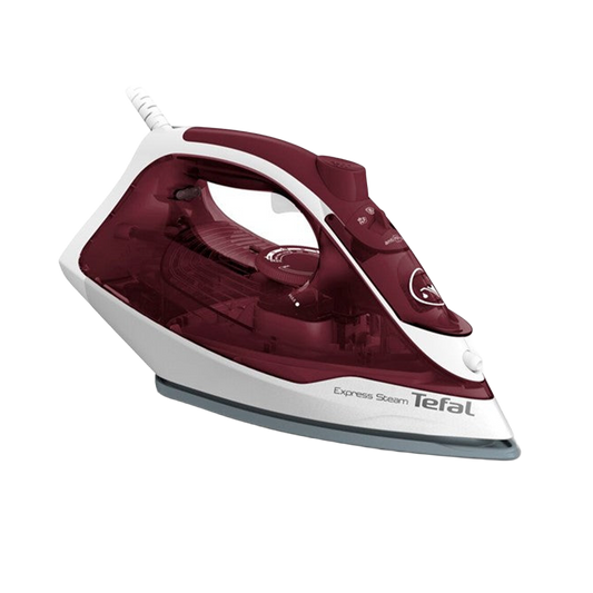Tefal Iron Express Steam Ceramic Soleplate Iron 270ml 2600W (Red) FV2869