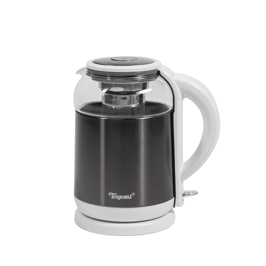 Toyomi Glass Kettle 1.8L SS Tea Infuser WK 3362