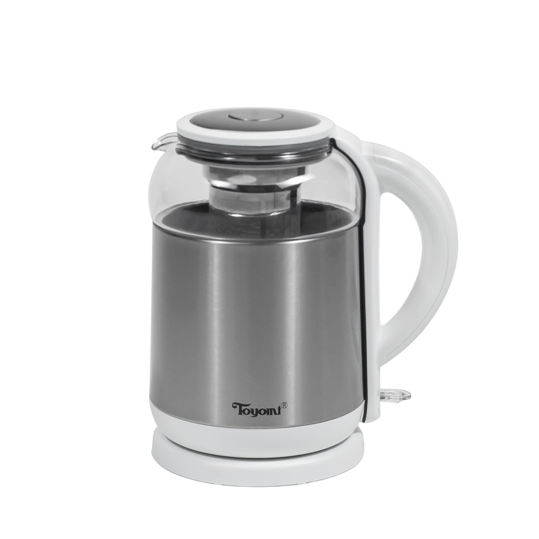 Toyomi Glass Kettle 1.8L SS Tea Infuser WK 3362