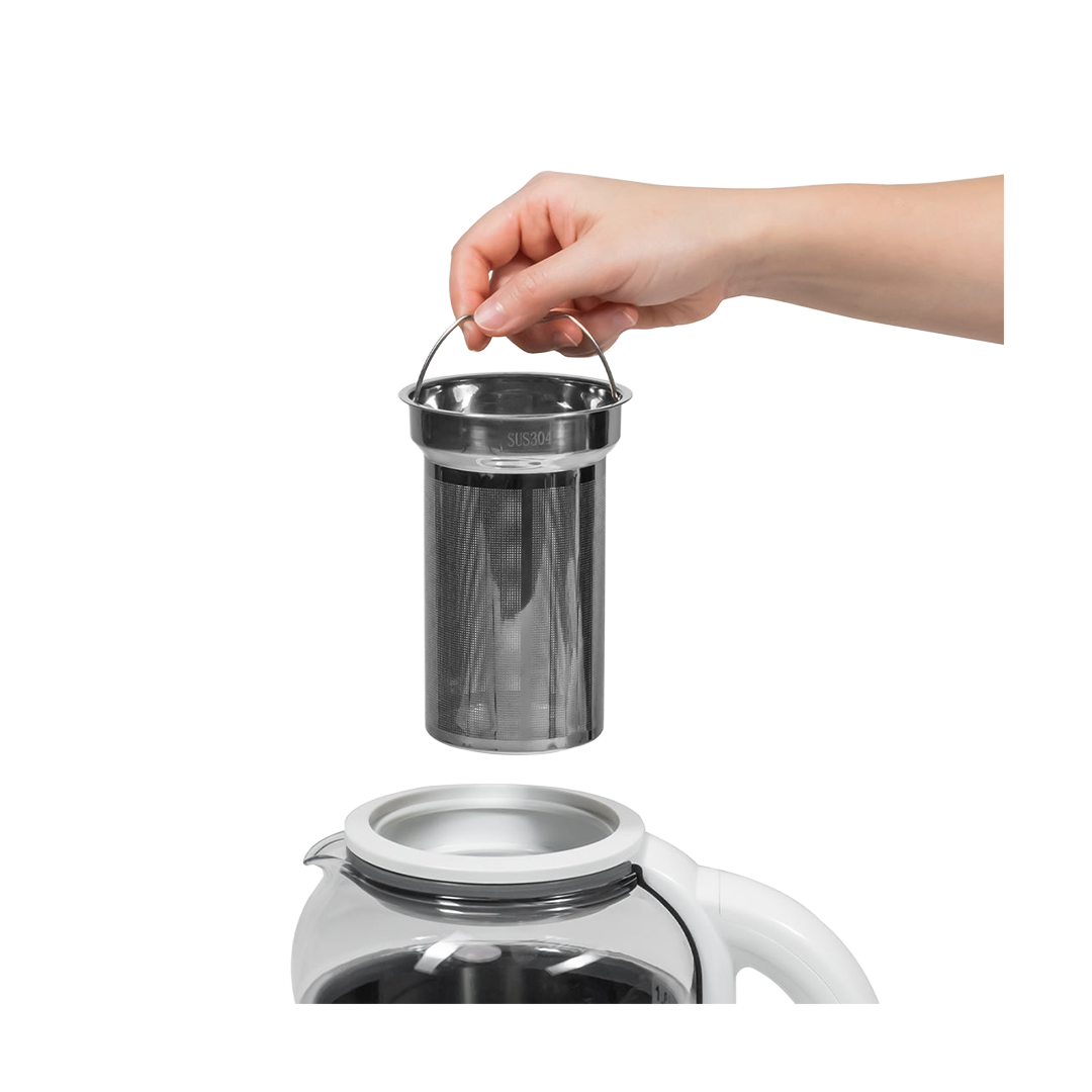 Toyomi Glass Kettle 1.8L SS Tea Infuser WK 3362