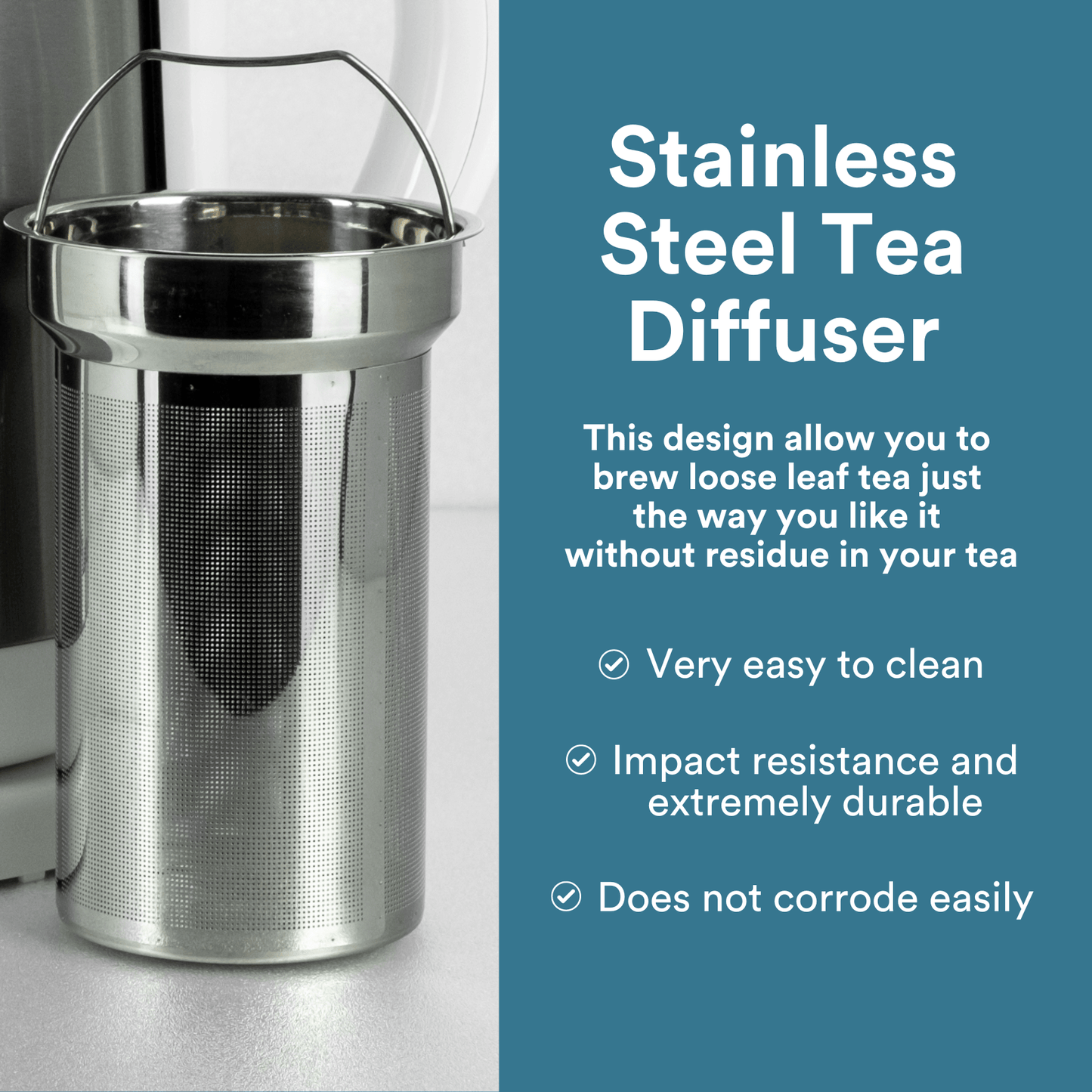 Toyomi Glass Kettle 1.8L SS Tea Infuser WK 3362