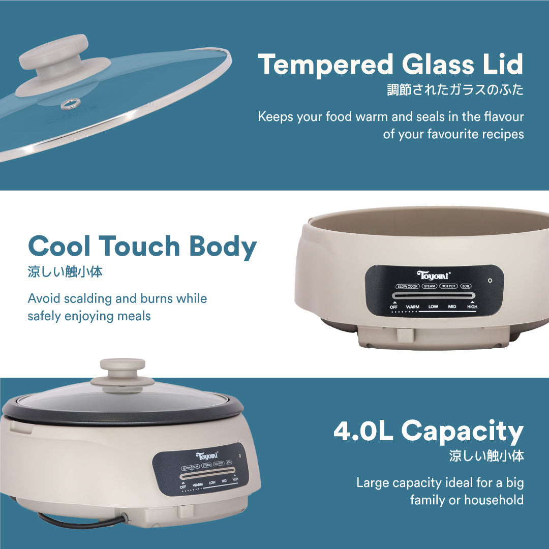 Toyomi Multi Cooker Steamboat Hot Pot 4L MC 4646
