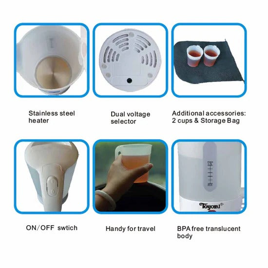 Toyomi Mini Travel Kettle Jug 0.5L WK 105