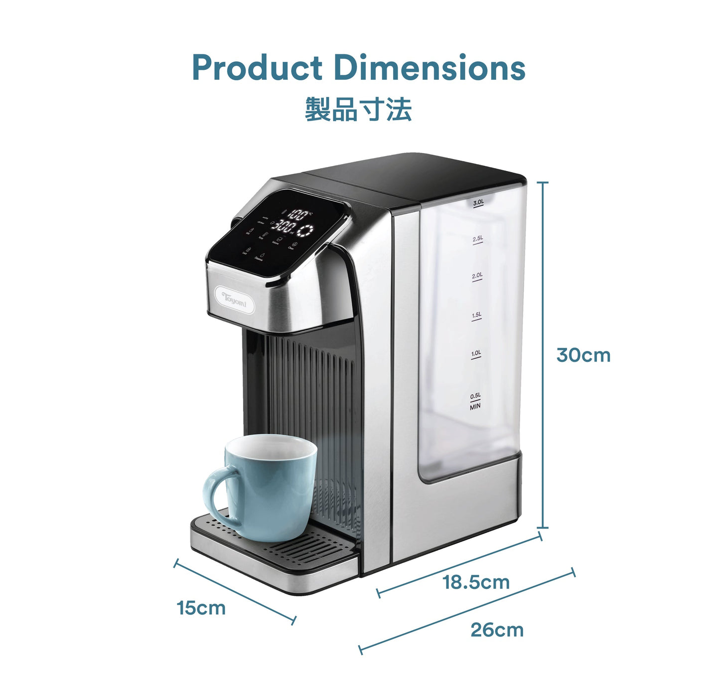 Toyomi InstantBoil Filtered Water Dispenser with Premium Filter 3L FB 8830F