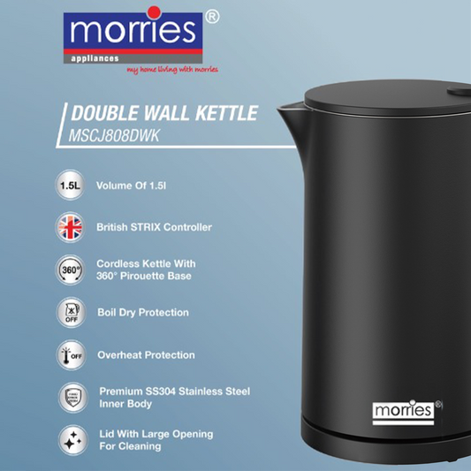Morries Kettle MSCJ808DWK 1 Year Warranty