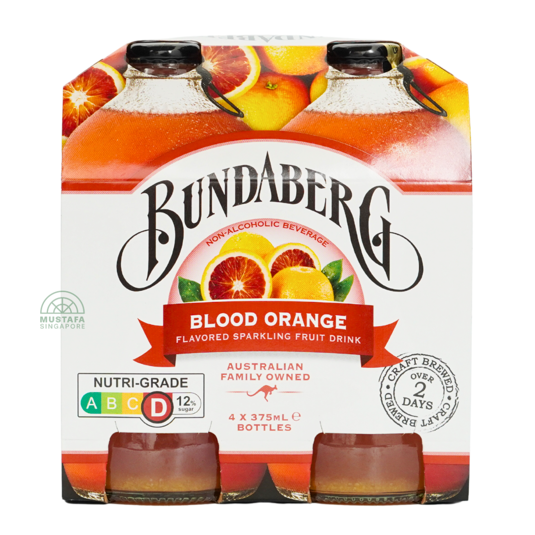 Bundaberg Blood Orange Flavoured Sparkling Fruit Drink 4 x 375ml