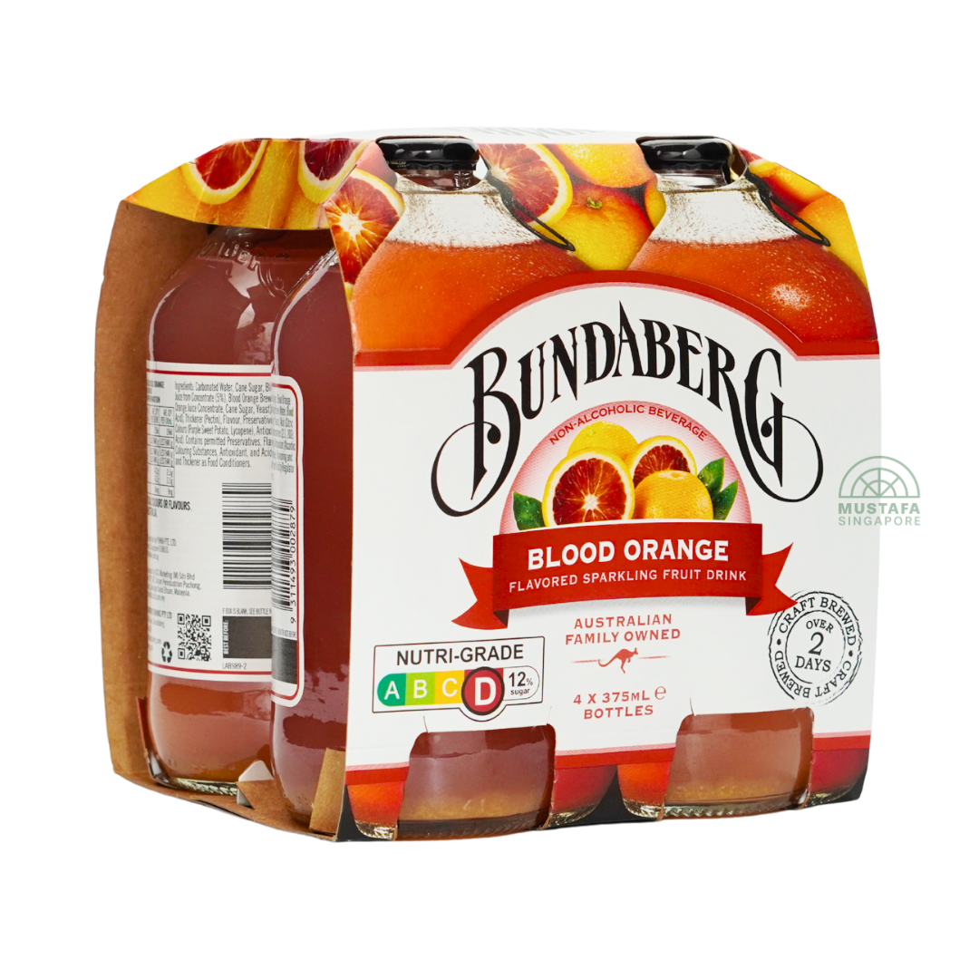 Bundaberg Blood Orange Flavoured Sparkling Fruit Drink 4 x 375ml