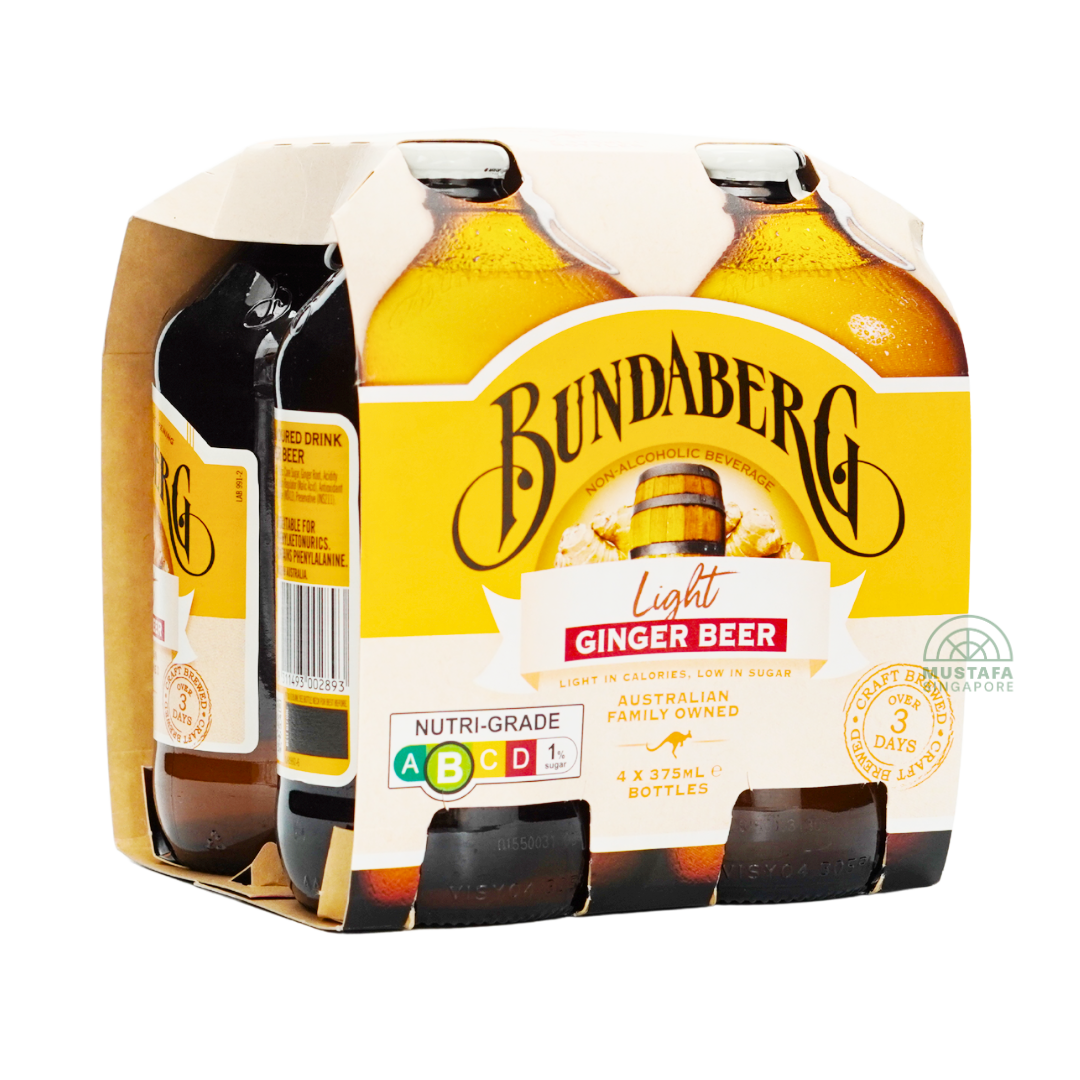 Bundaberg Light Ginger Beer 4 x 375ml