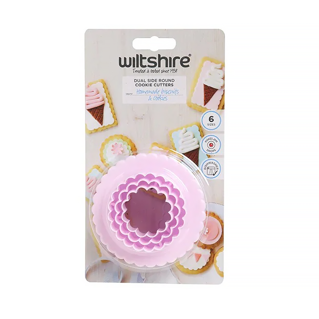 Wiltshire Dual Side Round Cookie Cutters Set of 6