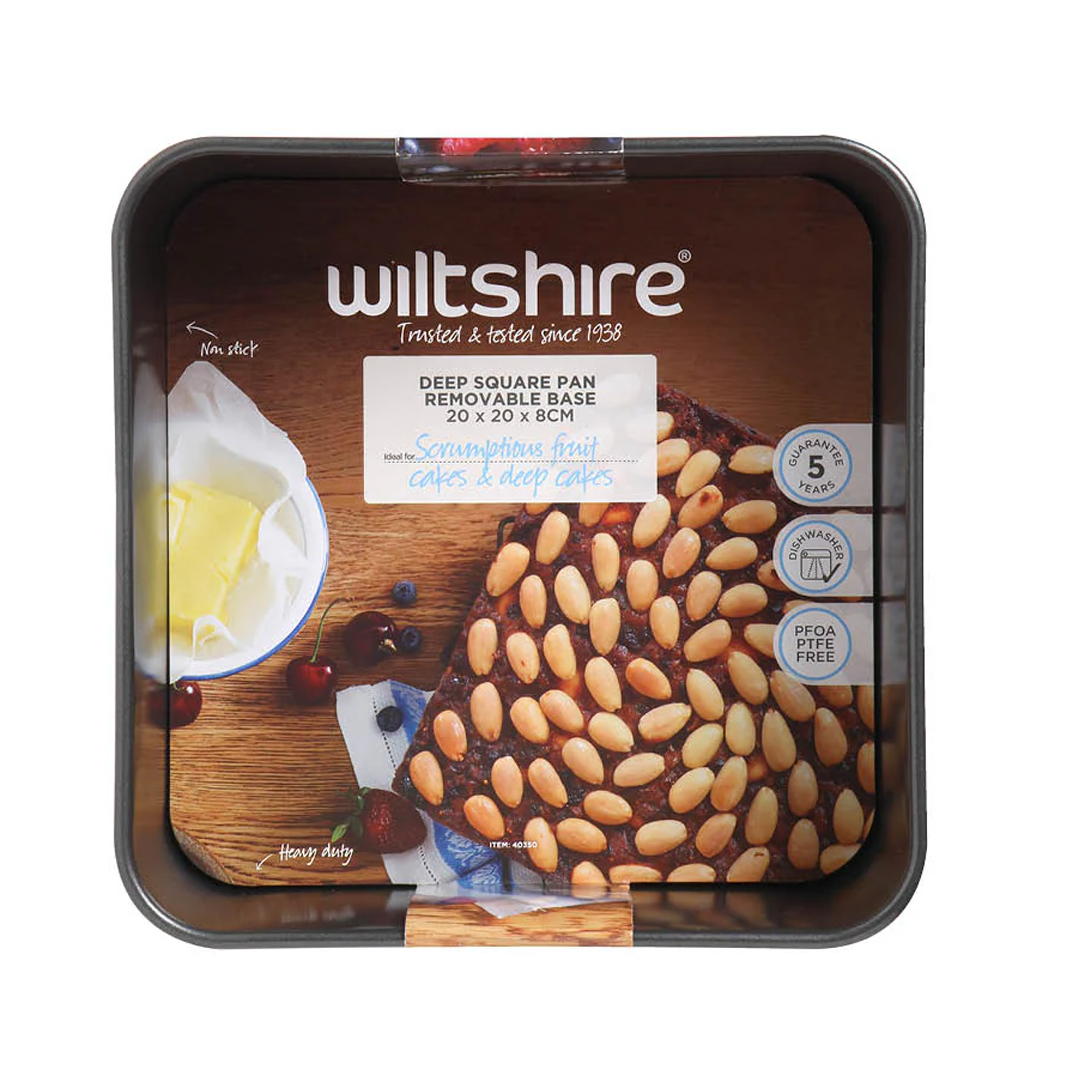 Wiltshire Deep Square Pan Removable Base 20.5cm x 20.5cm x 7cm