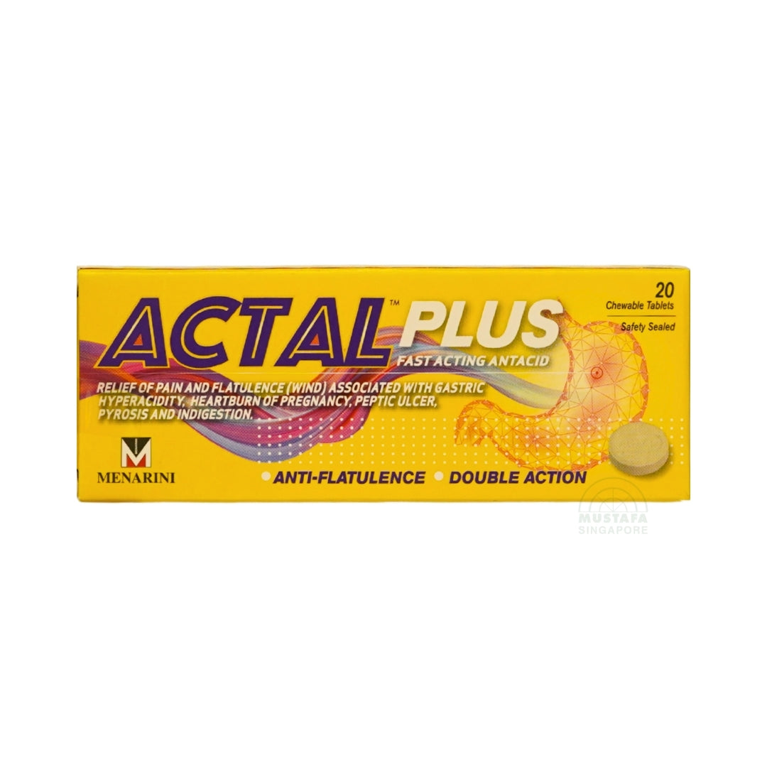 Actal Plus Fast-Acting Antacid (20 Chewable Tablets)