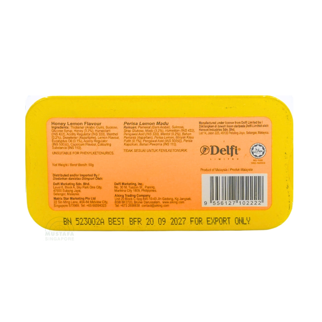 Hudson's Eumenthol Jujubues Honey Lemon Lozenges 55g