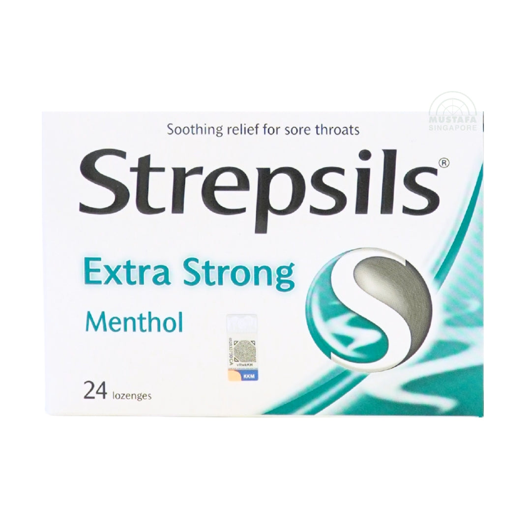 Strepsils Lozenges for Relief for Sore Throat Extra Strong (Menthol) 24s