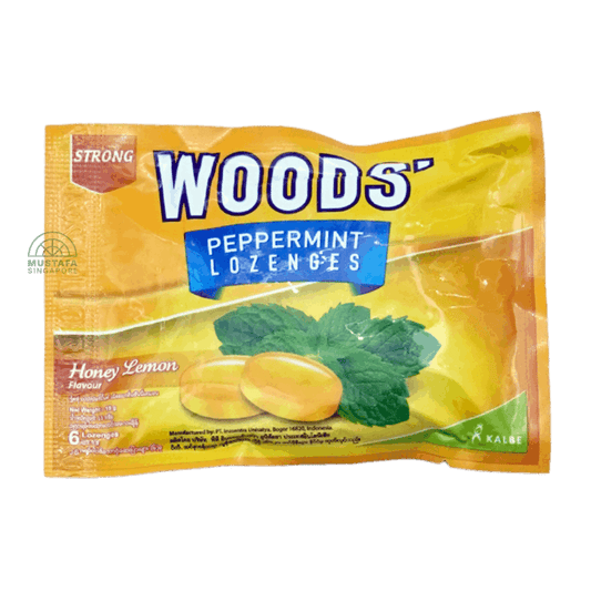 Woods' Peppermint Lozenges Strong Honey Lemon Flavour 15g/6 drops