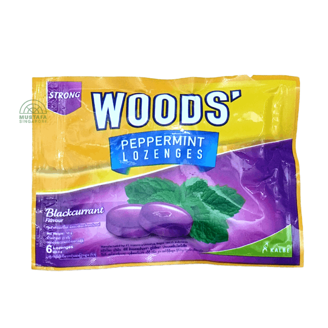 Woods' Peppermint Lozenges Strong Blackcurrant Flavour 15g/6 drops