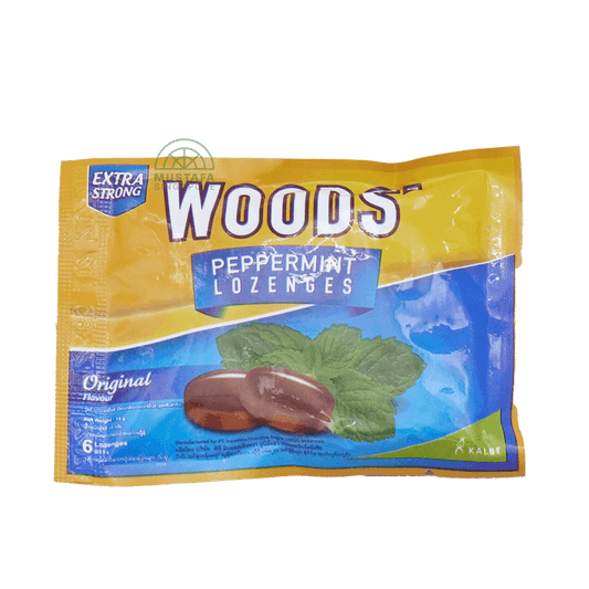 Woods' Peppermint Lozenges Strong Original Flavour 15g/6 drops