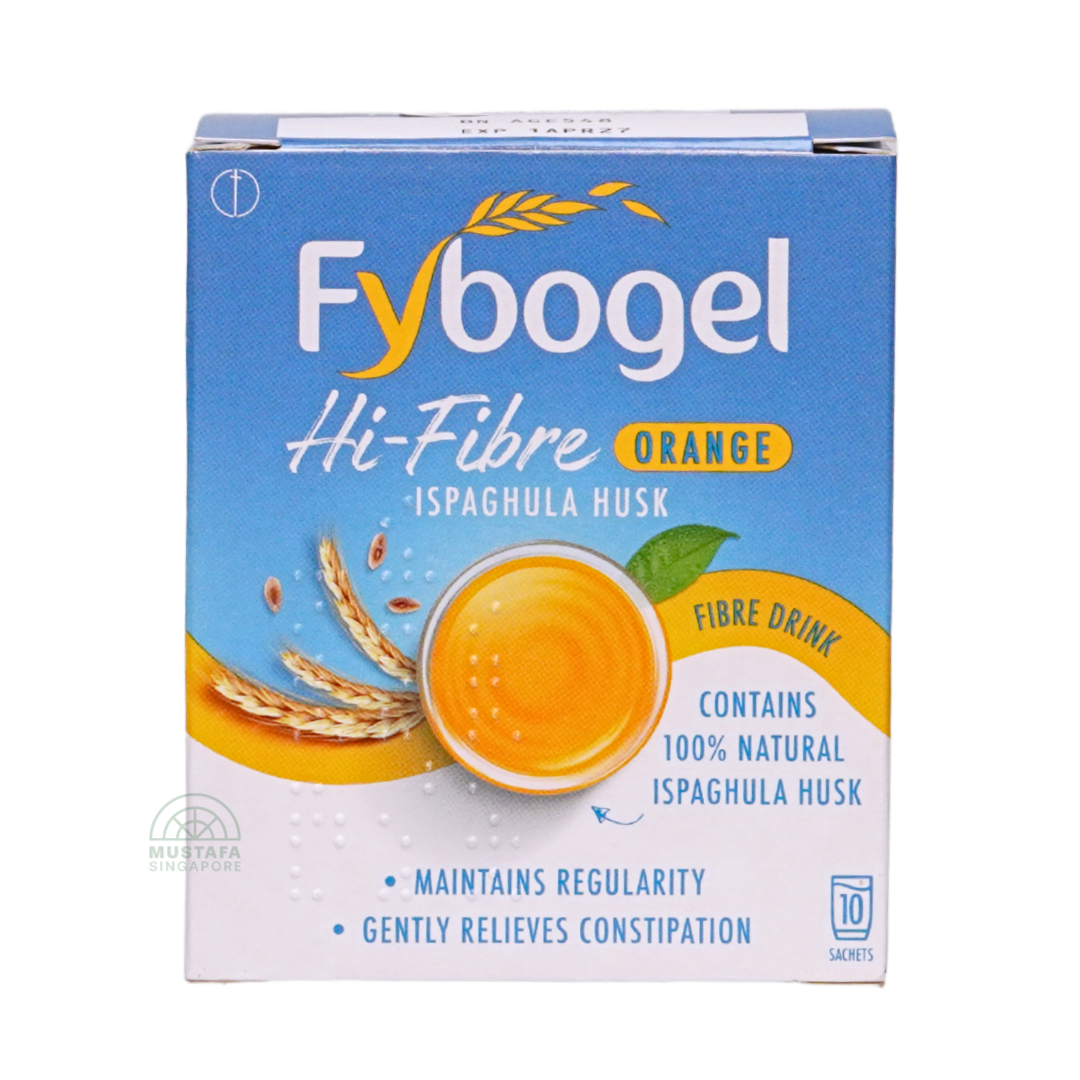 Fybogel Hi-Fibre Ispaghula Husk Orange Flavoured 10 sachets